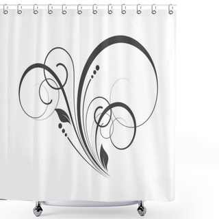 Personality  Retro Flora Shape Shower Curtains