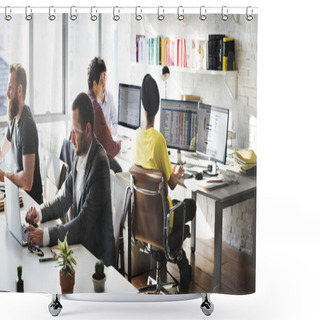Personality  Corporate Business Team Shower Curtains