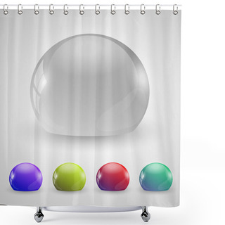 Personality  Vector Set Of Drops. Shower Curtains