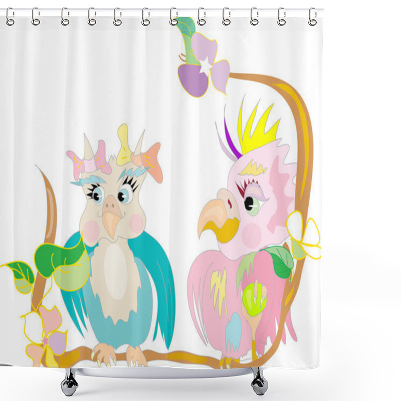 Personality  Funny Birds Shower Curtains