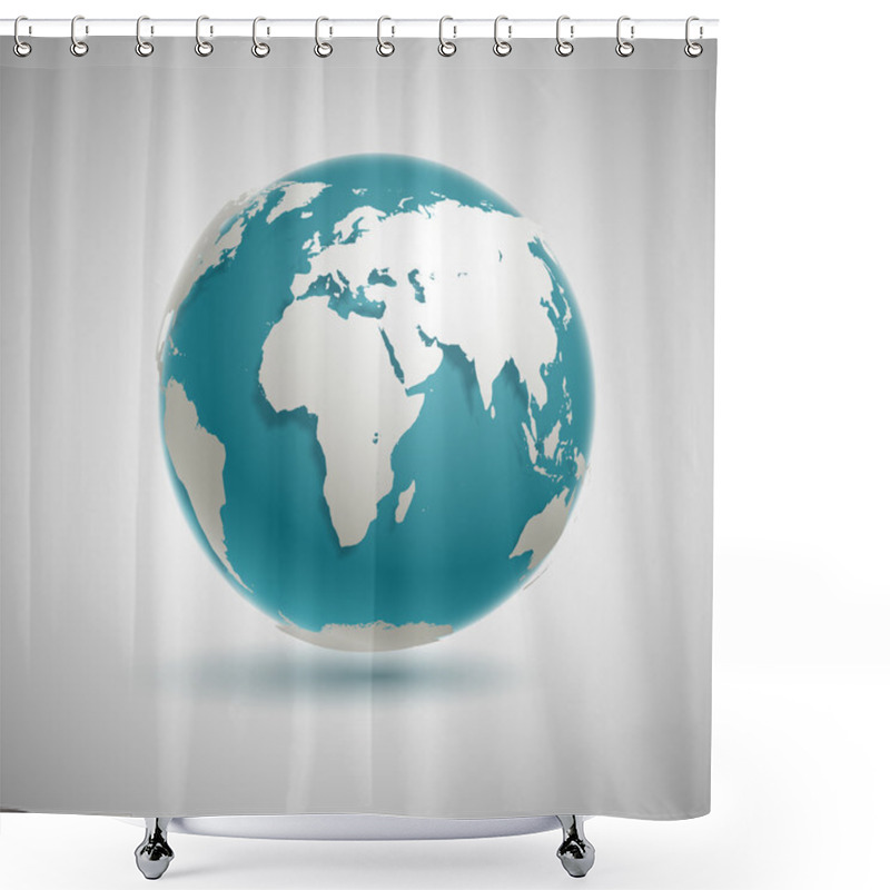 Personality  Globe Icon shower curtains