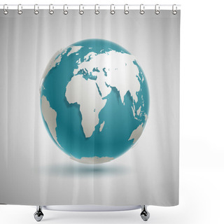 Personality  Globe Icon Shower Curtains