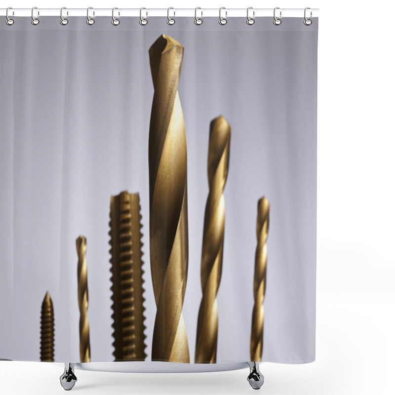 Personality  Drill Bit Sizes Shower Curtains