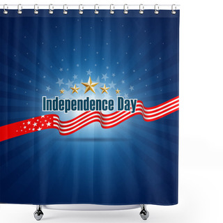 Personality  Independence Day Template Background Shower Curtains
