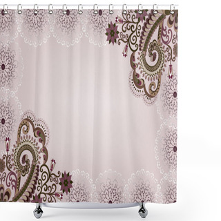 Personality  Rectangular Frame In Lilac Tones Shower Curtains