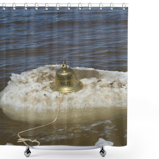 Personality  Ship Bell Of Titanic Ship Shower Curtains