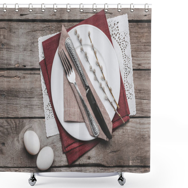 Personality  Easter Table Setting   Shower Curtains