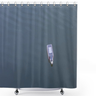 Personality  Plastic Marine Pollution,  Plastic Bottle Floating At Surface Of Water Shower Curtains