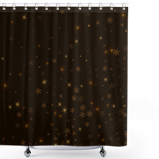 Personality  Sparse Starry Snow Abstract Random Scatter On Black Background Vector Illustration Shower Curtains