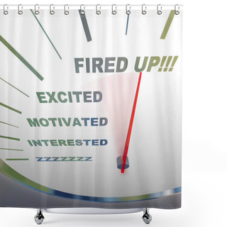 Personality  Speedometer - Fired Up! Shower Curtains