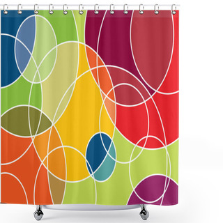 Personality  Colored Circle Background Concept Shower Curtains