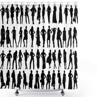 Personality  Girls Silhouette Collection Shower Curtains