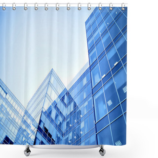 Personality  Modern Business Center At Night Shower Curtains