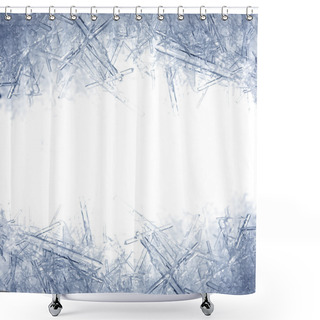 Personality  Closeup Of Ice Crystals Shower Curtains