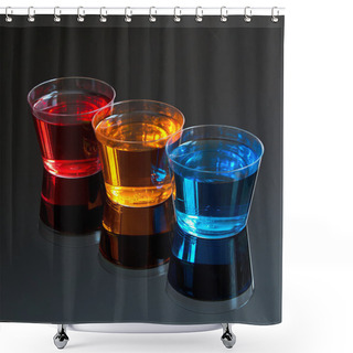 Personality  Abstract Shot Glasses Shower Curtains