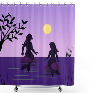 Personality  Mermaids Shower Curtains