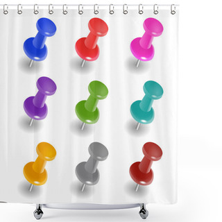 Personality  Push Pins Shower Curtains