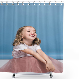 Personality  Little Girl In Pink Skirt  Shower Curtains