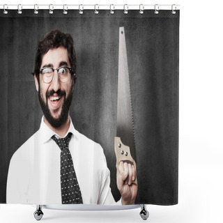 Personality  Businessman With Cork Board Shower Curtains