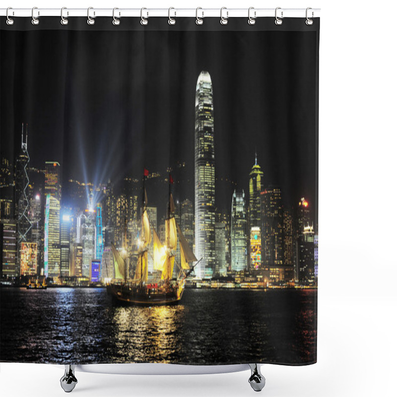 Personality  Victoria Harbor In Hong Kong Shower Curtains