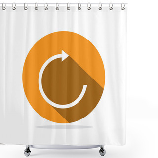 Personality  Reload Arrow Icon Shower Curtains
