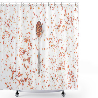 Personality  Spoon With Grated Red Pepper Shower Curtains
