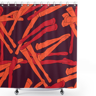 Personality  Vector Background With Tights. Shower Curtains