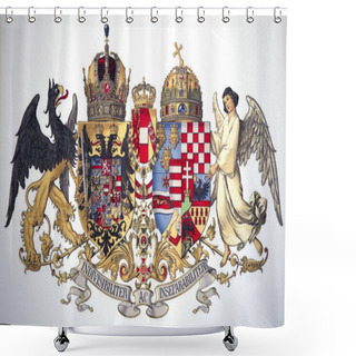 Personality  Common Medium Coat Of Arms Of Austrian-Hungarian Monarchy Shower Curtains