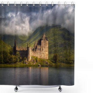 Personality  Kilchurn Castle Sunrise Shower Curtains
