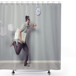 Personality  Running Out Of Time Shower Curtains