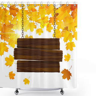 Personality  Autumn Leaves Background Shower Curtains