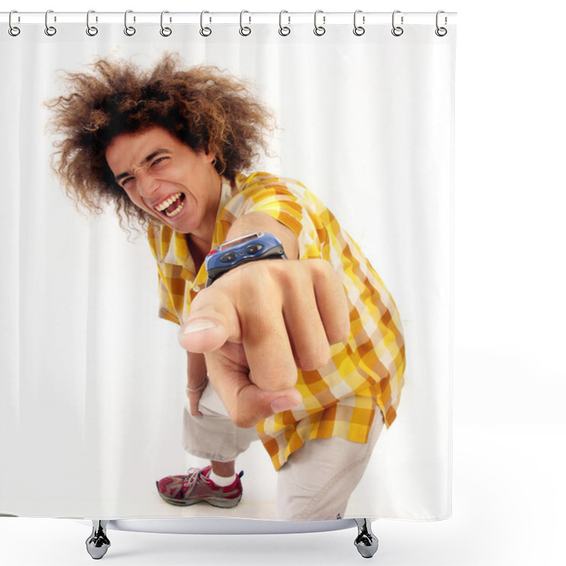 Personality  Particular Style Young Man Portrait Shower Curtains