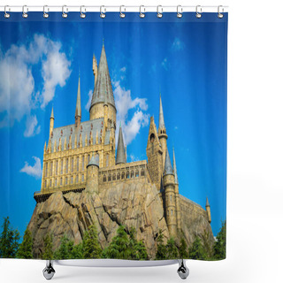Personality  Hogwarts Castle School In Harry Potter Theme Movie At Universal Studios In Osaka, Japan. Shower Curtains