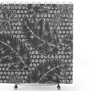 Personality  Flower Pattern Shower Curtains