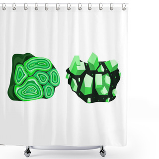 Personality  Mineral Stone Vector Icon Shower Curtains