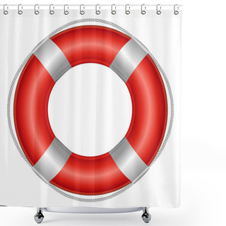 Personality  Life Buoy Shower Curtains