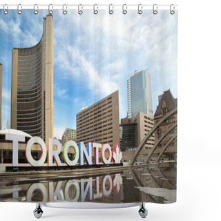 Personality  Colorful Toronto Sign In Toronto, Canada Shower Curtains