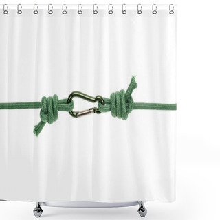 Personality  Ropes With Carabiner  Shower Curtains