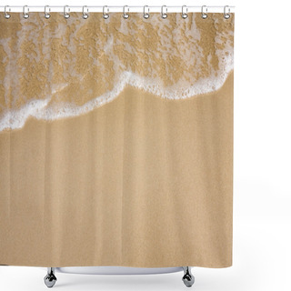 Personality  Wave On Clear Sand Beach Shower Curtains