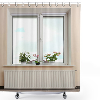 Personality  Big Window With Plants  Shower Curtains