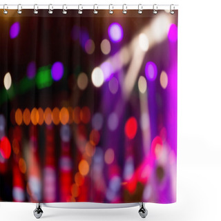 Personality  Defocused Entertainment Concert Lighting On Stage, Bokeh Shower Curtains