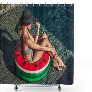 Personality  Inflatable Ring Shower Curtains