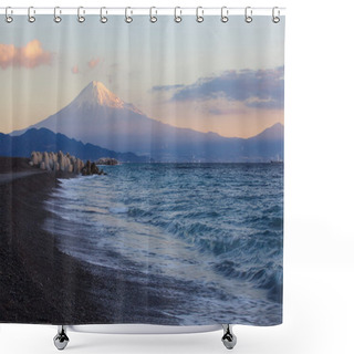 Personality  Mountain Fuji And Lake Shower Curtains