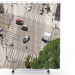Personality  Spring Street And Traffic In Los Angeles Shower Curtains