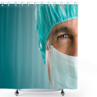 Personality  Absorbed Surgeon Closeup Shower Curtains