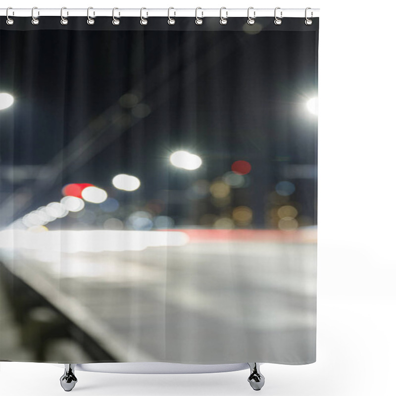 Personality  Long Exposure Of Lights On Road At Nighttime In City Shower Curtains