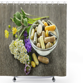 Personality  Herbal Medicine And Herbs Shower Curtains