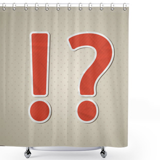 Personality  Question Mark And Exclamation Mark Shower Curtains