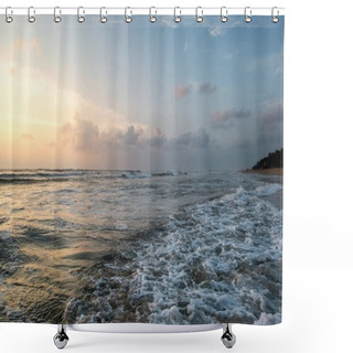 Personality  Sunset Over Sea Shower Curtains