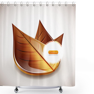 Personality  Autumn Shiny Flying Leaves Background Shower Curtains